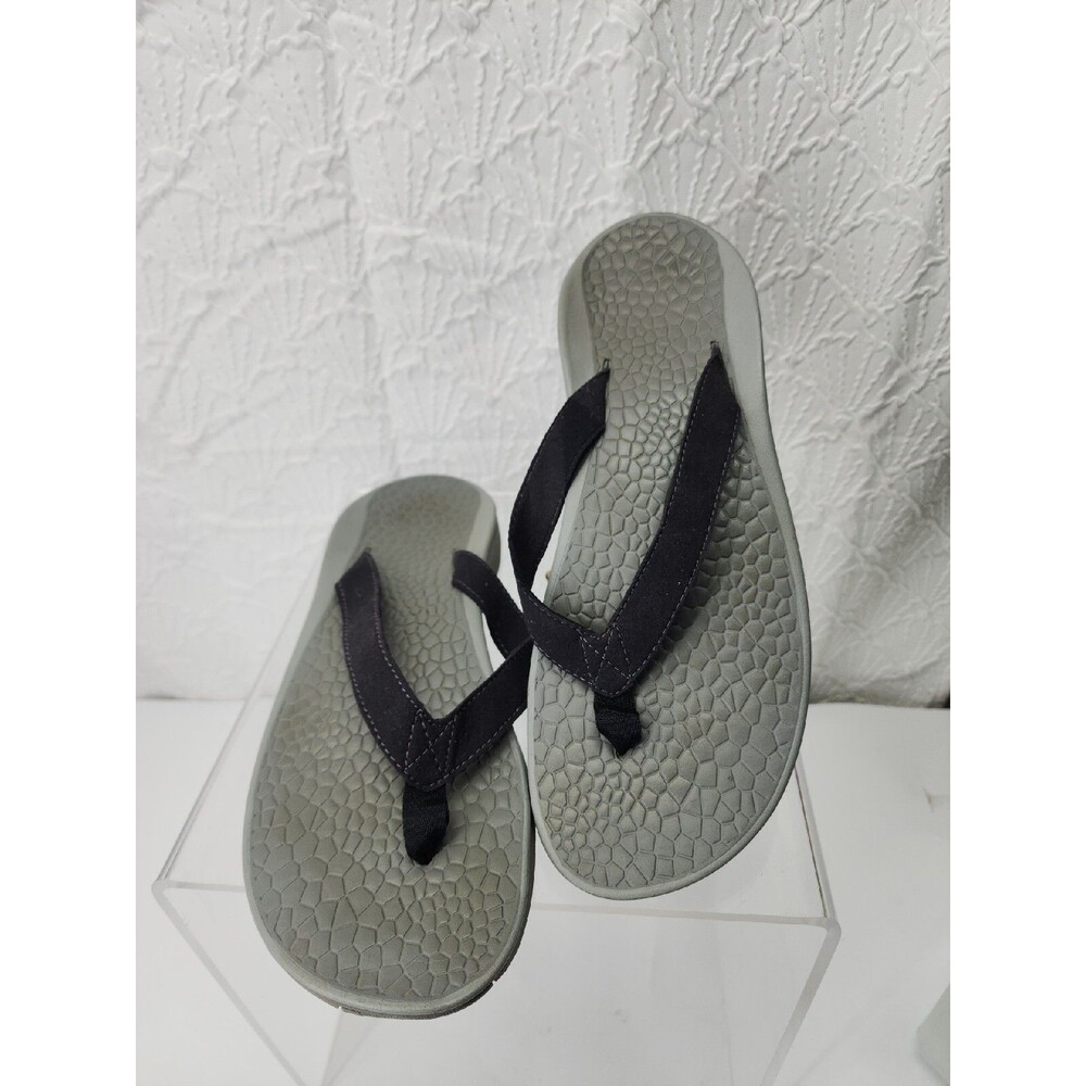CHACO Fathom ECOTREAD Black Leather Flip Flop Sandals Women’s Size 11